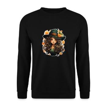 Halloween Witch I Cartoon Style I Witch - Unisex Sweatshirt - black - Front - Alina (178cm) & Michal (187cm)