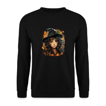 Halloween Witch I Cartoon Style I Witch - Unisex Sweatshirt - black - Front - Alina (178cm) & Michal (187cm)