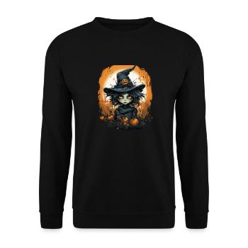 Halloween Witch I Cartoon Style I Witch - Unisex Sweatshirt - black - Front - Alina (178cm) & Michal (187cm)
