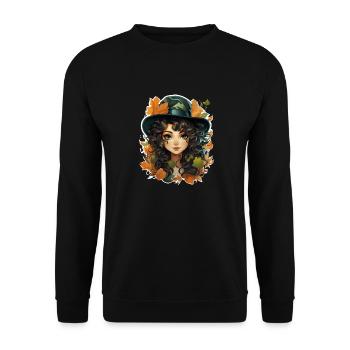 Halloween Witch I Cartoon Style I Witch - Unisex Sweatshirt - black - Front - Alina (178cm) & Michal (187cm)
