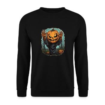 Halloween Emerging Hands Citrouille effrayante - Sweat-shirt Unisexe - noir - Devant - Alina (178cm) & Michal (187cm)