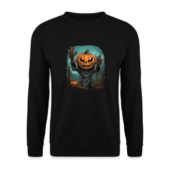 Halloween Mains émergentes Citrouille effrayante - Sweat-shirt Unisexe - noir - Devant - Alina (178cm) & Michal (187cm)
