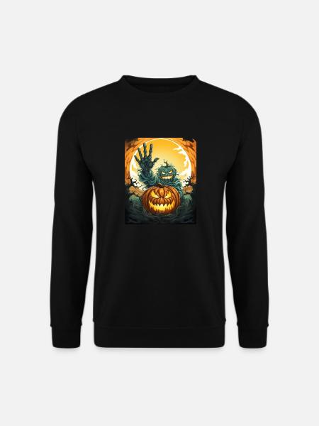 Halloween Emerging Hands Spooky Pumpkin - Unisex Sweatshirt - black
