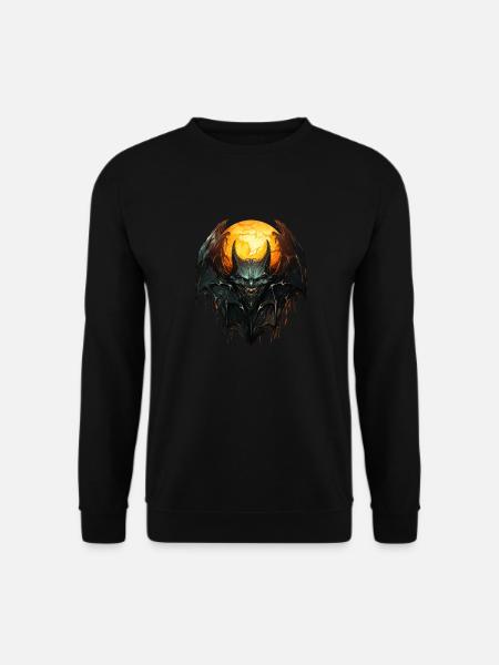 Bat Halloween I Cartoon Cute Bat - Unisex Pullover - Schwarz
