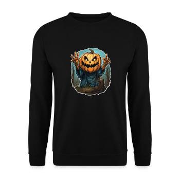 Halloween Emerging Hands Citrouille effrayante - Sweat-shirt Unisexe - noir - Devant - Alina (178cm) & Michal (187cm)