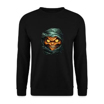 Halloween Spooky Cartoon Mummy - Sweat-shirt Unisexe - noir - Devant - Alina (178cm) & Michal (187cm)