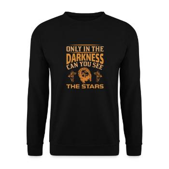 Only in the Darkness - Unisex Pullover - Schwarz - Vorne - Alina (178cm) & Michal (187cm)