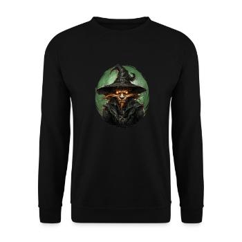 Scarecrow Halloween Cartoon Scary Scarecrow - Sweat-shirt Unisexe - noir - Devant - Alina (178cm) & Michal (187cm)