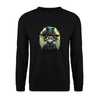 Scarecrow Halloween Cartoon Scary Scarecrow - Sweat-shirt Unisexe - noir - Devant - Alina (178cm) & Michal (187cm)