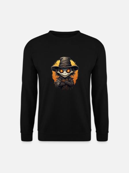 Scarecrow Halloween Cartoon Scary Scarecrow - Unisex Sweatshirt - black