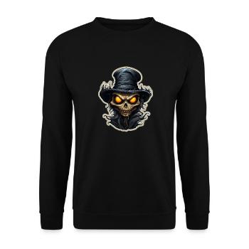 Scarecrow Halloween Cartoon Scary Scarecrow - Sweat-shirt Unisexe - noir - Devant - Alina (178cm) & Michal (187cm)