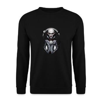 A Smiling Vampire 3 - Unisex Sweatshirt - black - Front - Alina (178cm) & Michal (187cm)
