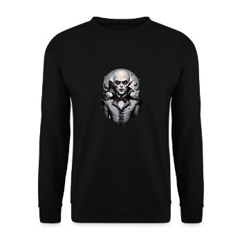 A Smiling Vampire 5 - Unisex Sweatshirt - black - Front - Alina (178cm) & Michal (187cm)
