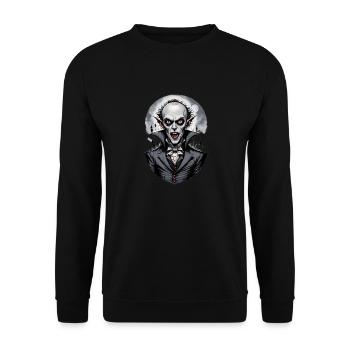 un vampire souriant 6 - Sweat-shirt Unisexe - noir - Devant - Alina (178cm) & Michal (187cm)