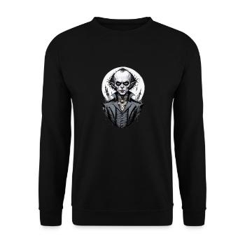 A Smiling Vampire 8 - Unisex Sweatshirt - black - Front - Alina (178cm) & Michal (187cm)