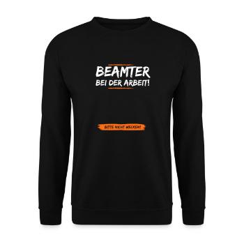 Der Schlafende Beamte - Unisex Pullover - Schwarz - Vorne - Alina (178cm) & Michal (187cm)