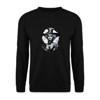 sorcière classique 4 - Sweat-shirt Unisexe - noir - Devant - Alina (178cm) & Michal (187cm)