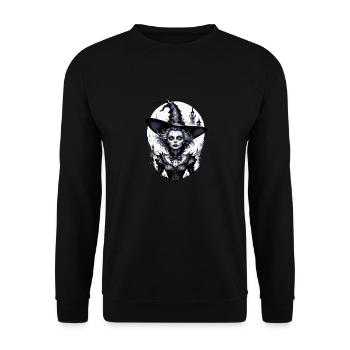 sorcière classique 13 - Sweat-shirt Unisexe - noir - Devant - Alina (178cm) & Michal (187cm)