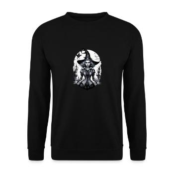 Classic Witch 16 - Unisex Sweatshirt - black - Front - Alina (178cm) & Michal (187cm)