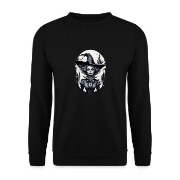Classic Witch 18 - Unisex Sweatshirt - black - Front - Alina (178cm) & Michal (187cm)