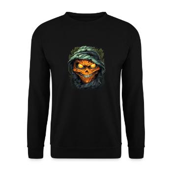 Halloween Spooky Cartoon Mummy - Sweat-shirt Unisexe - noir - Devant - Alina (178cm) & Michal (187cm)