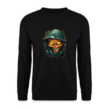 Halloween Spooky Cartoon Mummy - Unisex Pullover - Schwarz - Vorne - Alina (178cm) & Michal (187cm)