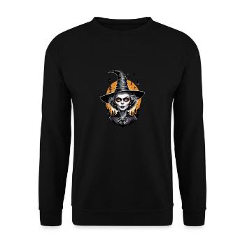 Classic Witch 22 - Unisex Sweatshirt - black - Front - Alina (178cm) & Michal (187cm)