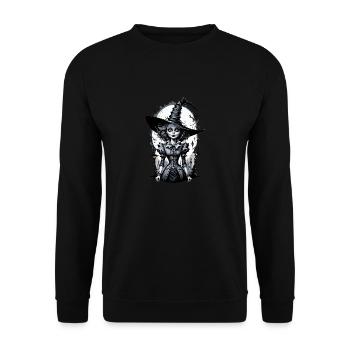 sorcière classique 24 - Sweat-shirt Unisexe - noir - Devant - Alina (178cm) & Michal (187cm)
