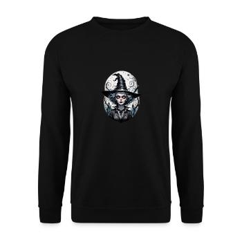 sorcière classique 25 - Sweat-shirt Unisexe - noir - Devant - Alina (178cm) & Michal (187cm)