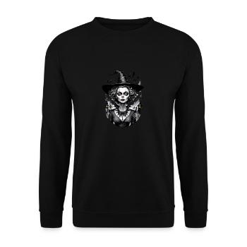 sorcière classique 26 - Sweat-shirt Unisexe - noir - Devant - Alina (178cm) & Michal (187cm)