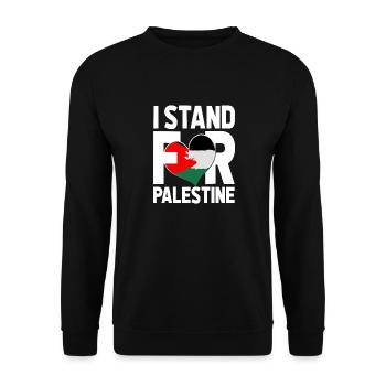 I STAND FOR PALESTINE - Unisex Sweatshirt - black - Front - Alina (178cm) & Michal (187cm)