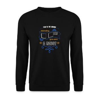 christmas robotics engineering - Unisex Pullover - Schwarz - Vorne - Alina (178cm) & Michal (187cm)