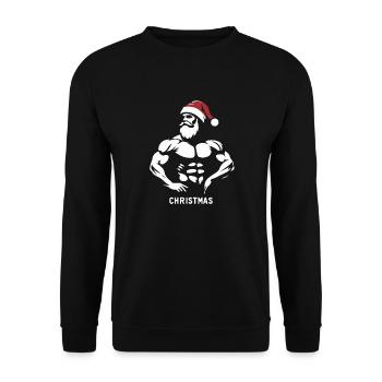 Fitness Noël | T-Shirt Muscles - Sweat-shirt Unisexe - noir - Devant - Alina (178cm) & Michal (187cm)