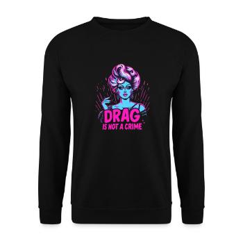 Exclusive Drag Culture and Drag Queen Inspired - Unisex Sweatshirt - black - Front - Alina (178cm) & Michal (187cm)