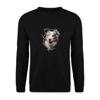 Australian Shepherd Owner - Perfect Aussie - Unisex Sweatshirt - black - Front - Alina (178cm) & Michal (187cm)