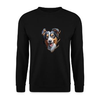 Australian Shepherd Owner - Perfect Aussie - Unisex Sweatshirt - black - Front - Alina (178cm) & Michal (187cm)