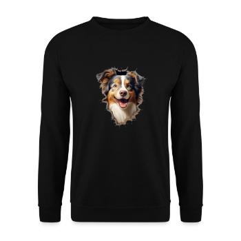 Australian Shepherd Owner - Perfect Aussie - Unisex Sweatshirt - black - Front - Alina (178cm) & Michal (187cm)