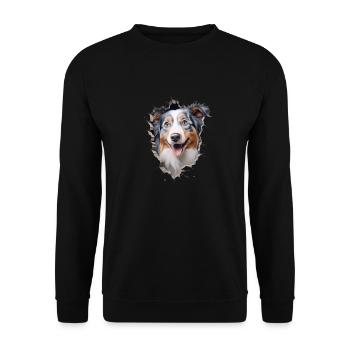 Australian Shepherd Owner - Perfect Aussie - Unisex Sweatshirt - black - Front - Alina (178cm) & Michal (187cm)