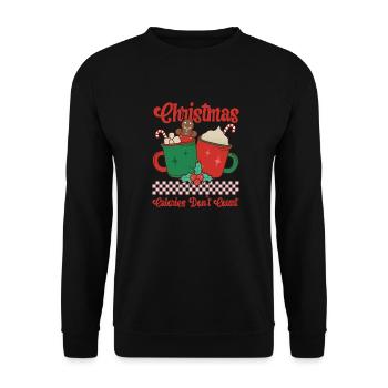 Christmas Calories Dont Count - Unisex Sweatshirt - black - Front - Alina (178cm) & Michal (187cm)