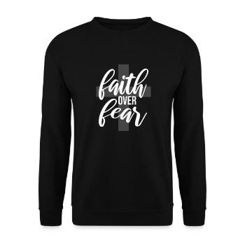 La foi plutôt que la peur Glaube über Furcht Liebe Jesus - Sweat-shirt Unisexe - noir - Devant - Alina (178cm) & Michal (187cm)