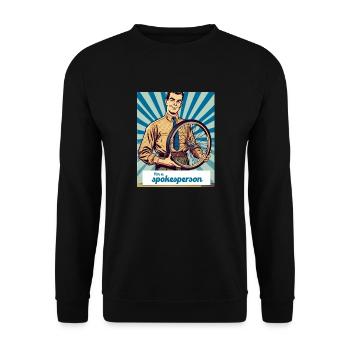Spokesperson 2 - Unisex Pullover - Schwarz - Vorne - Alina (178cm) & Michal (187cm)