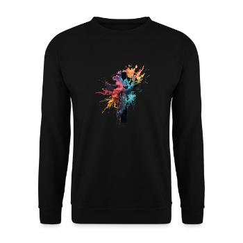 Cross Design Christian & Orthodox Christianity - Unisex Sweatshirt - black - Front - Alina (178cm) & Michal (187cm)