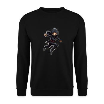 Charming Ninja Fighter I Ninja Girl I Ninja - Unisex Sweatshirt - black - Front - Alina (178cm) & Michal (187cm)