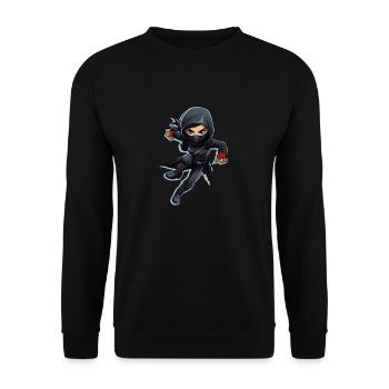 Charming Ninja Fighter I Ninja Girl I Ninja - Unisex Sweatshirt - black - Front - Alina (178cm) & Michal (187cm)