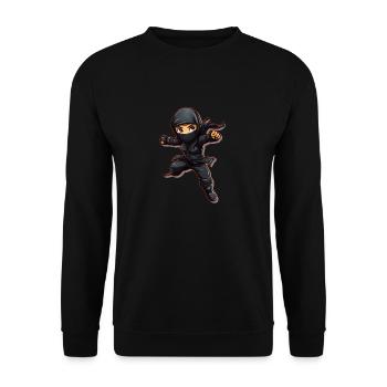 Charming Ninja Fighter I Ninja Girl I Ninja - Unisex Sweatshirt - black - Front - Alina (178cm) & Michal (187cm)