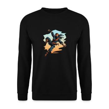 Charming Ninja Fighter I Ninja Girl I Ninja - Unisex Sweatshirt - black - Front - Alina (178cm) & Michal (187cm)