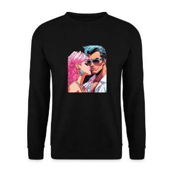 Anime Together for Eternity - Unisex Sweatshirt - black - Front - Alina (178cm) & Michal (187cm)