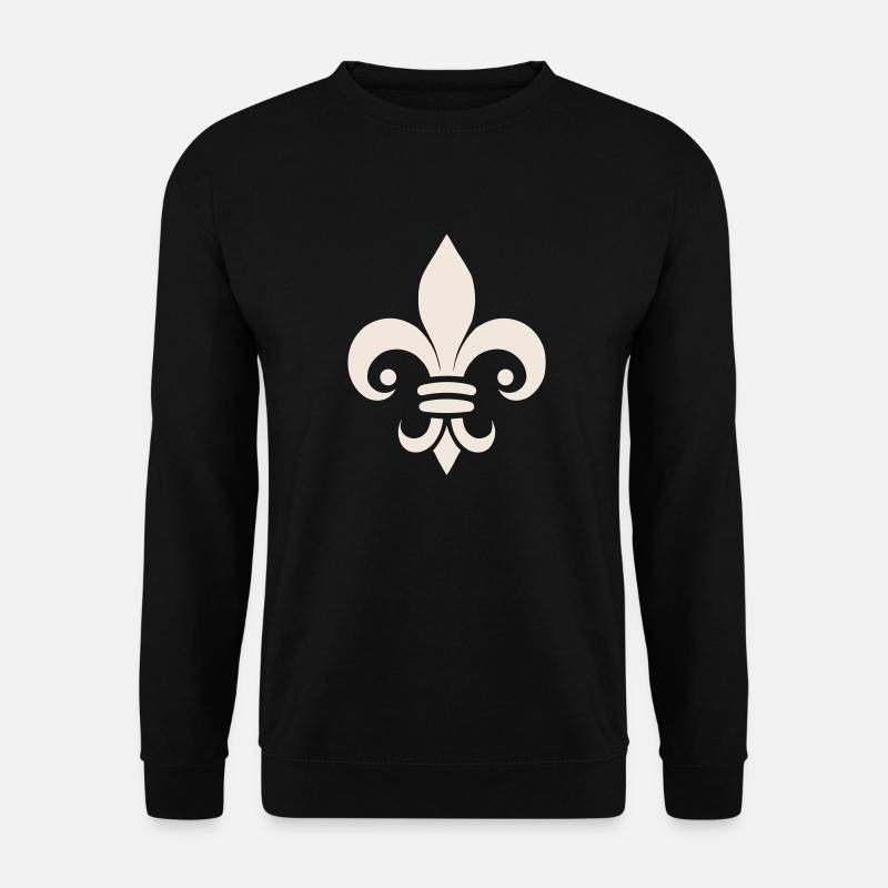 Simple Fleur de lys Design - Sweat-shirt Unisexe - noir