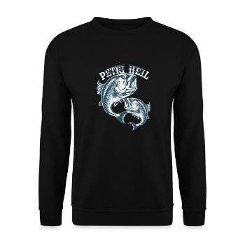 Pêche Vintage Poisson - Sweat-shirt Unisexe - noir - Devant - Alina (178cm) & Michal (187cm)