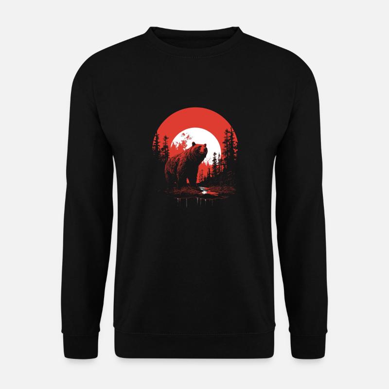 Roter Nachtbär - Unisex Pullover - Schwarz